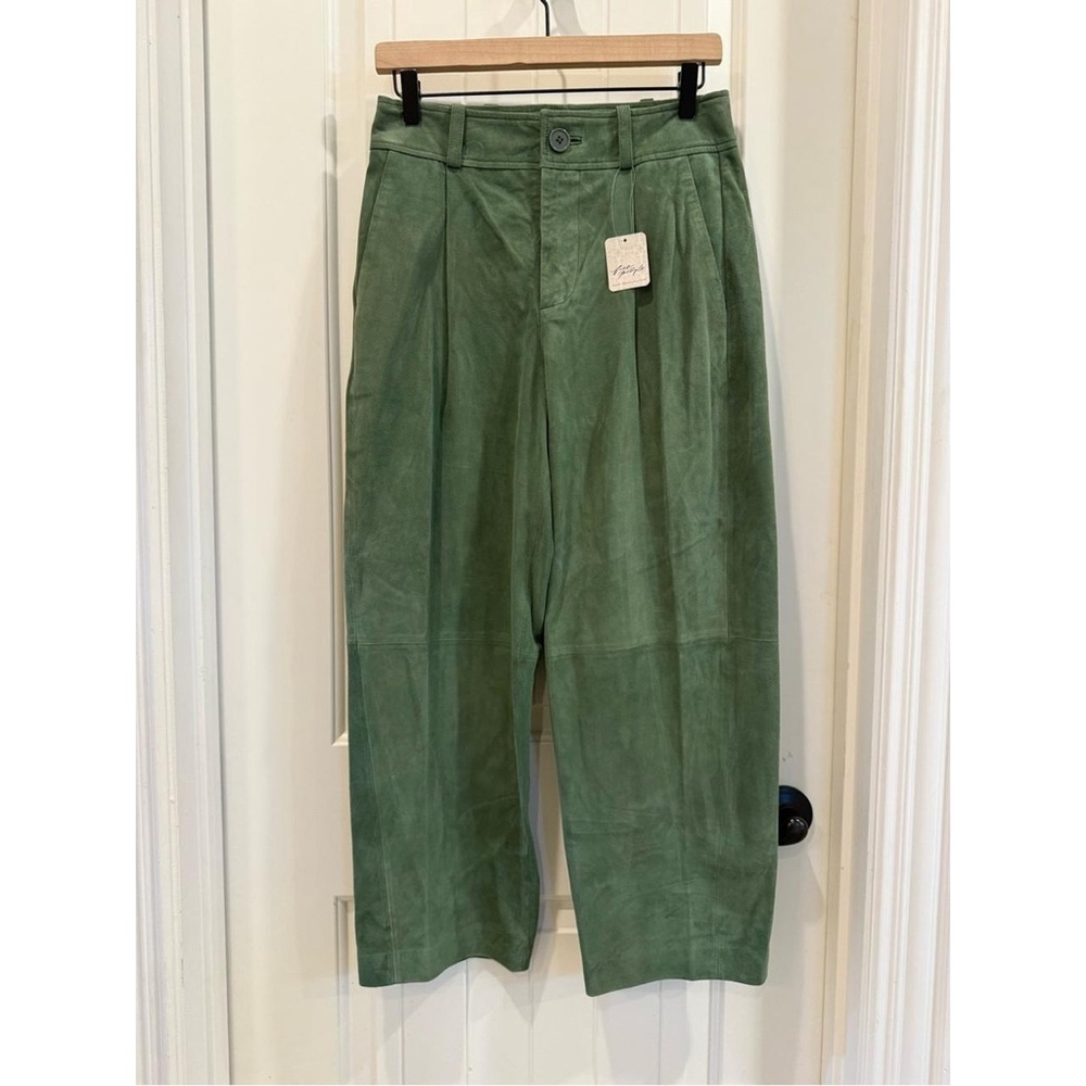Free People Olive Green Corduroy Pleated Men's Pants